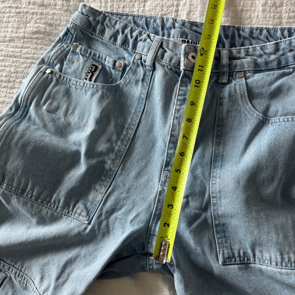 The Ragged Priest Light Wash Denim Cargo Pants Wide Leg Utility Jeans 30 Y2K - Picture 13 of 15